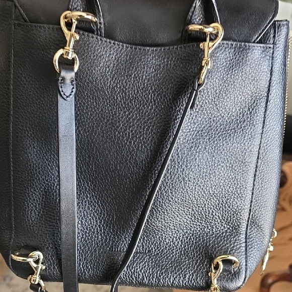 NWOT Rebecca Minkoff Jody Convertible Black Leather Backpack - Picture 3 of 13